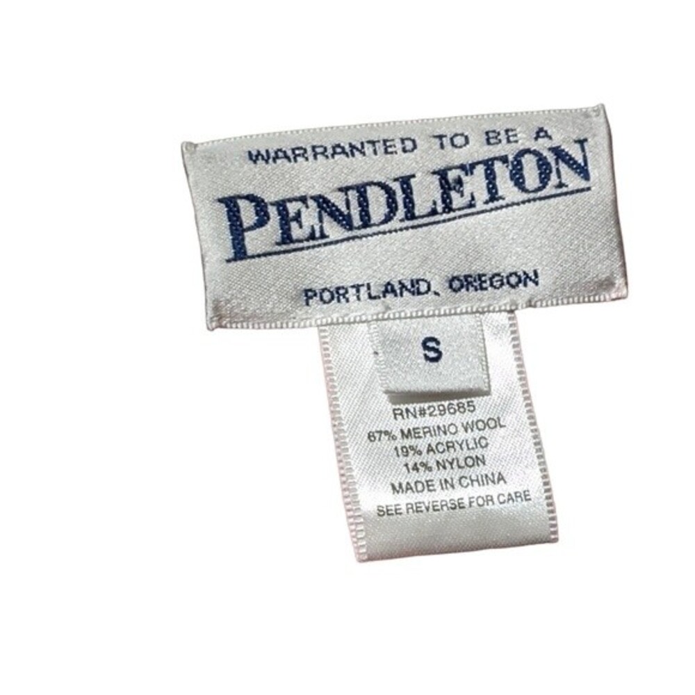 Pendleton Houndstooth Zipper Closure Wool Blend C… - image 3